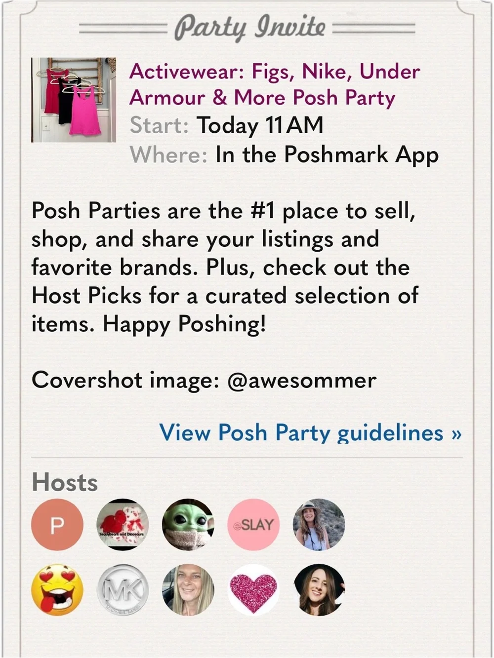 Thank you 😊 Party 83! Activewear at 11 am CST